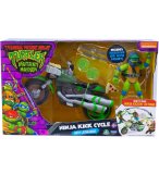COFFRET TORTUES NINJA MOTO DE COMBAT + FIGURINE LEONARDO 12 CM + 4 ACCESSOIRES -  TMNT - TURTLES MUTANT MAYHEM - GIOCHI PREZIOSI