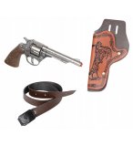 COFFRET WILD WEST REVOLVER METAL 8 COUPS + HOLSTER + CEINTURE  - GONHER - COW BOY, TEXAS