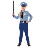 DEGUISEMENT AGENT DE POLICE BLEU 10/12 ANS ENFANT - UNIFORME METIER POLICIER