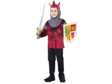 D�guisement chevalier medieval croise 7 / 9 ans garcon - moyen age - costume enfant taille 122 / 134 cm - panoplie 