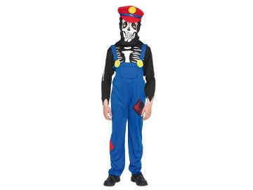 D�guisement Mario plombier squelette 4/6 ans gar�on - Costume Halloween - Enfant