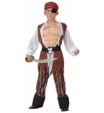 DEGUISEMENT PIRATE MUSCLE 7/9 ANS GARCON - COSTUME CORSAIRE - PANOPLIE ENFANT