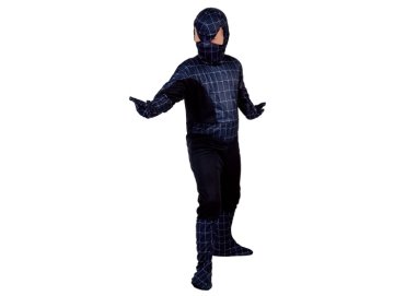 D�guisement Spider H�ros noir 7/9 ans gar�on - Costume Super H�ros - Panoplie enfant