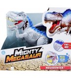 DINOSAURE T-REX GRIS MECHANT - DINO MEGASAUR MEGAHUNTER INTERACTIVE AVEC SONS - 31 CM DE HAUT - DRAGON-I TOYS