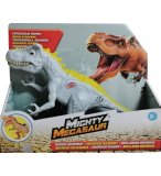 DINOSAURE T-REX GRIS RUGISSANT AVEC BLESSURE - DINO MEGASAUR MIGHTY AVEC SONS - 22 CM DE LONG - DRAGON-I TOYS