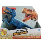 DINOSAURE VELOCIRAPTOR RUGISSANT AVEC BLESSURE - DINO MEGASAUR MIGHTY AVEC SONS - 22 CM DE LONG - DRAGON-I TOYS