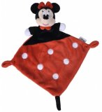DOUDOU PLAT MINNIE LA SOURIS ROUGE ET NOIR - PELUCHE DISNEY AVEC MOUCHOIR - NICOTOY