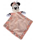 DOUDOU PLAT PHOSPHORESCENT MINNIE LA SOURIS - PELUCHE DISNEY AVEC MOUCHOIR ROSE - NICOTOY