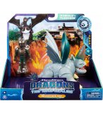 DRAGONS ET LES NEUF ROYAUMES : BISSOCORN ET D'ANGELO - DRAGON GRIS ET SON DRESSEUR - DRAGONS DREAM WORKS - SPIN MASTER - 20138335