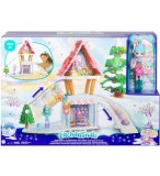 ENCHANTIMALS CHALET DES NEIGES + POUPEE BEVY ET JUMP LE LAPIN - FIGURINE 15 CM - ANIMAL - MATTEL GJX50