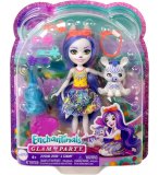 ENCHANTIMALS GLAM PARTY POUPEE ZEMIRAH ZEBRA ET GRAINY ZEBRE - FIGURINE 15 CM - ANIMAL - MATTEL HNV28