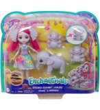 ENCHANTIMALS POUPEE ESMERALDA L'ELEPHANT MAMMOTH PRUNIE GRACEFUL - FIGURINE 15 CM - ANIMAL ZOO ELEPHANT - MATTEL GTM30