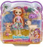 ENCHANTIMALS SUNSHINE BEACH - FAMILLE GOLITA CHEVRE - POUPEES ET 3 ANIMAUX - MATTEL - HXC00