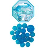 FILET DE 20 BILLES 1.6CM + 1 CALOTS DAUPHIN BLEU 2.5CM - JEU DE RECREATION - BILLE