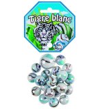 FILET DE 20 BILLES 1.6CM + 1 CALOTS TIGRES BLANC 2.5CM - JEU DE RECREATION - BILLE