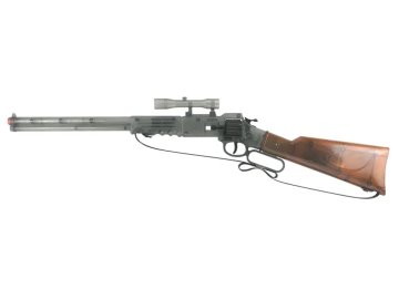 Fusil Western Arizona Transparent 8 coups, Plastique & Metal - Sohni Wicke - Arme factice Cowboy, Sheriff