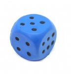 GRAND DE EN MOUSSE 7,5 CM BLEU - ACCESSOIRE JEUX DE SOCIETE - JEU GEANT, XL