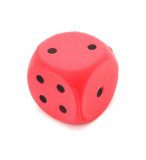 GRAND DE EN MOUSSE 7,5 CM ROUGE - ACCESSOIRE JEUX DE SOCIETE - JEU GEANT, XL