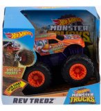 GRAND MONSTER JAM REV DOUBLE TROUBLE - HOT WHEELS VOITURE NOIR ET BLANC - MATTEL - FYJ77