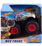 GRAND MONSTER JAM REV TREDZ : POTTY CENTRAL - HOT WHEELS VOITURE NOIR ET BLANC - MATTEL - GBV15