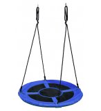 GRANDE BALANCOIRE NID D'OISEAU ROND BLEU 100 CM POUR PORTIQUE - AGRES - JEU PLEIN AIR