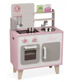 GRANDE CUISINE MACARON ROSE EN BOIS - JANOD - J03025 - DINETTE ENFANT