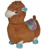 GRANDE PELUCHE BERNARD LE LAMA BRUN 73CM - NICOTOY