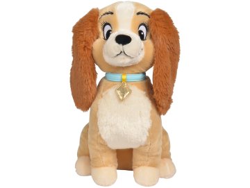Grande peluche Disney : chien miss lady 45 cm - belle et le clochard - nicotoy