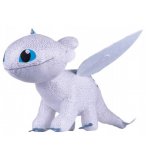 GRANDE PELUCHE FURIE ECLAIR DRAGON BLANC 80 CM - PELUCHE LICENCE XL DRAGONS