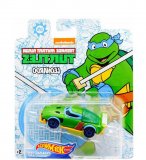  HOT WHEELS : TORTUES NINJA VOITURE LEONARDO - VEHICULE MINIATURE VERT ET BLEU - TMNT - TURTLES - MATTEL GJJ03