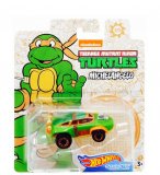 HOT WHEELS : TORTUES NINJA VOITURE MICHELANGELO - VEHICULE MINIATURE VERT ET ORANGE - TMNT - TURTLES - MATTEL GJJ05