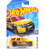 HOT WHEELS VEHICULE  FIRST RESPONSE : 07 CHEVY TAHOE - VOITURE MINIATURE METAL 1:64 JAUNE - COLLECTION - MATTEL - HTB60
