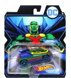 HOT WHEELS : VOITURE MARTIAN MANHUNTER 1:64 - VEHICULE MINIATURE VERT - COLLECTION BATMAN - MATTEL FHL31