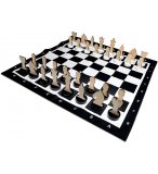 JEU D'ECHECS GEANT 90 X 90 CM - TAPIS ECHIQUIER XXL - JEU DE STRATEGIE PLEIN AIR