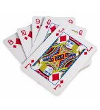 JEU DE 54 CARTES GEANTES XXL 28,5 CM - CARTES A JOUER GRAND FORMAT - BS TOYS
