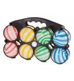 JEU DE 8 BOULES COLOREES DE PETANQUE EN PLASTIQUE - JEU D'ADRESSE ENFANT - PLEIN AIR, JARDIN