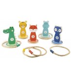 JEU DE LANCER D'ANNEAUX ANIMAUX EN BOIS - JANOD - J07735 - SPORTS & ACTIVITES PLEIN AIR