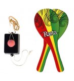 JOKARI CLASSIQUE EN BOIS RASTA - TOPKARI - JEU DE RAQUETTES, PLAGE