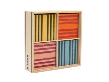 Kapla Coffret Octocolor 100 planchettes color�es en bois - 8 couleurs - Jeu construction - D�s 2 ans