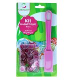 KIT BATON MAGNETIQUE ROSE + 100 PIONS DE LOTO - RAMASSE JETONS - CARTALOTO