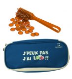 KIT LOTO BINGO 3 EN 1 : TROUSSE + BATON MAGNETIQUE + 100 PIONS JAUNE ORANGE - CARTALOTO - ACCESSOIRES JEU, MATERIEL