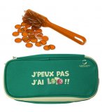 KIT LOTO BINGO 3 EN 1 : TROUSSE + BATON MAGNETIQUE + 100 PIONS JAUNE ORANGE - CARTALOTO - ACCESSOIRES JEU, MATERIEL