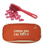 KIT LOTO BINGO 3 EN 1 : TROUSSE + BATON MAGNETIQUE + 100 PIONS ROUGE - CARTALOTO - ACCESSOIRES JEU, MATERIEL 