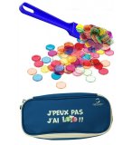 KIT LOTO BINGO 3 EN 1 : TROUSSE + BATON MAGNETIQUE BLEU + 100 PIONS - CARTALOTO - ACCESSOIRES JEU, MATERIEL