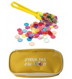 KIT LOTO BINGO 3 EN 1 : TROUSSE + BATON MAGNETIQUE JAUNE + 100 PIONS - CARTALOTO - ACCESSOIRES JEU, MATERIEL