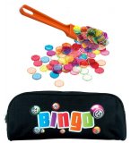 KIT LOTO BINGO 3 EN 1 : TROUSSE + BATON MAGNETIQUE ORANGE + 100 PIONS - LOTOQUIN - ACCESSOIRES JEU, MATERIEL