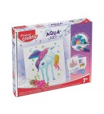 KIT PEINTURE AQUA ART LICORNE 3 TABLEAUX METALLISES - MAPED CREATIV - 907048 - AQUARELLE