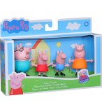 LA FAMILLE PEPPA PIG - 4 FIGURINES : PEPPA LE COCHON MAMAN ET PAPA PIG ET GEORGES - HASBRO