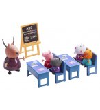 LA SALLE DE CLASSE DE PEPPA PIG AVEC 5 PERSONNAGES - FIGURINES - MINI UNIVERS ECOLE