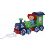 LOCOMOTIVE ET OURS PADDINGTON A TIRER EN BOIS - JOUET PREMIER AGE